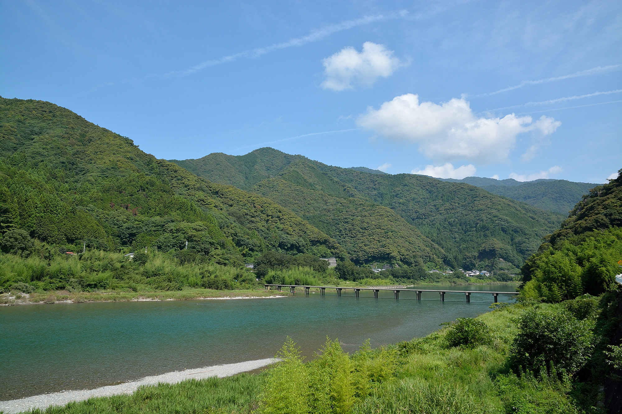 高知県：名越屋の沈下橋